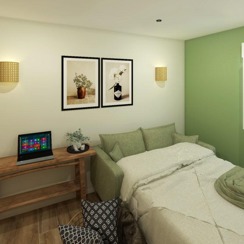 3D Chambre d'amis / bureau