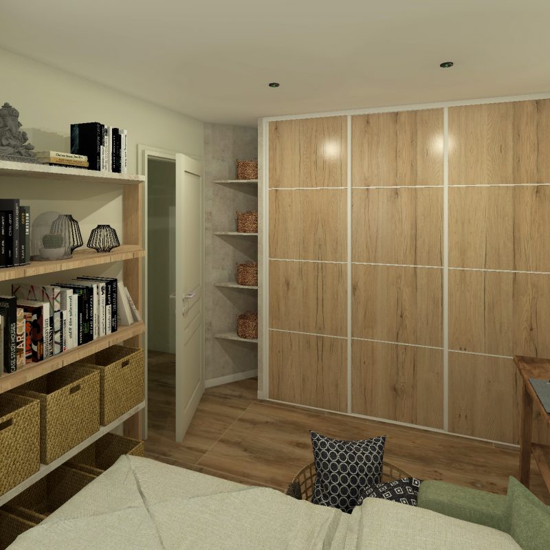 3D Chambre d'amis espace dressing