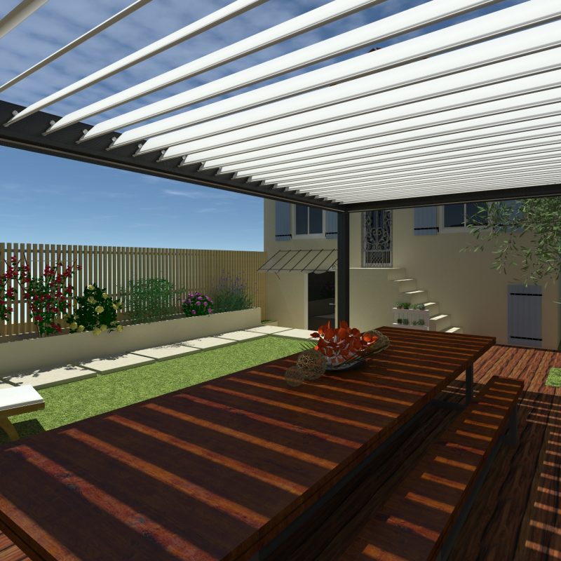 Espace repas, pergola