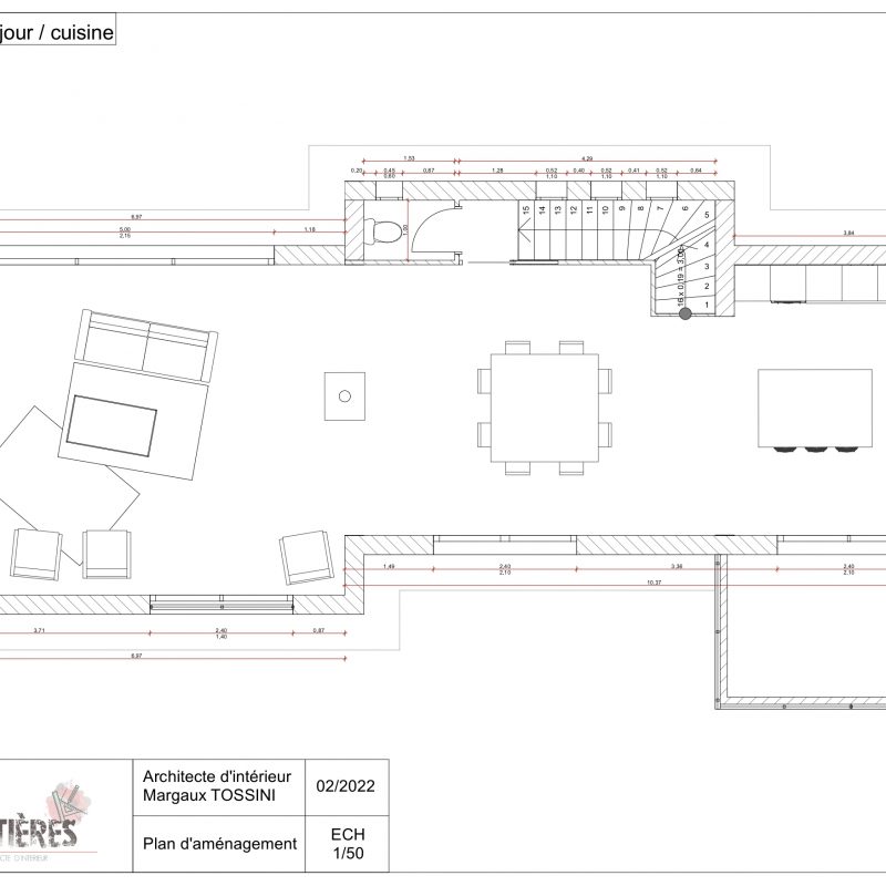 Plan aménagement R+1