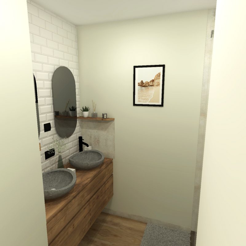 3D Salle d'eau double vasque