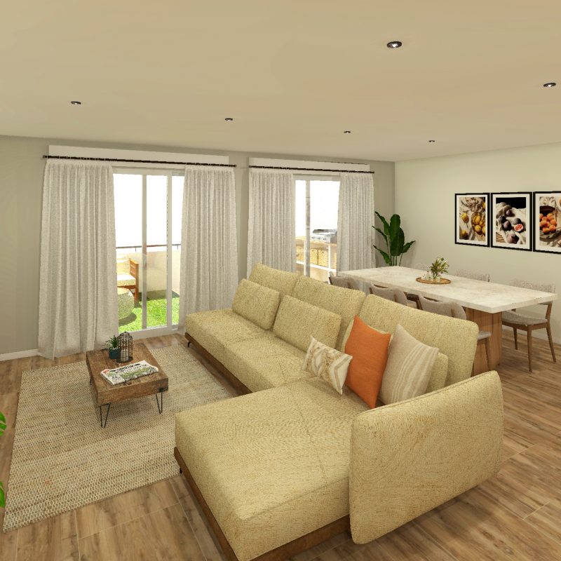 3D Espace salon / salle à manger