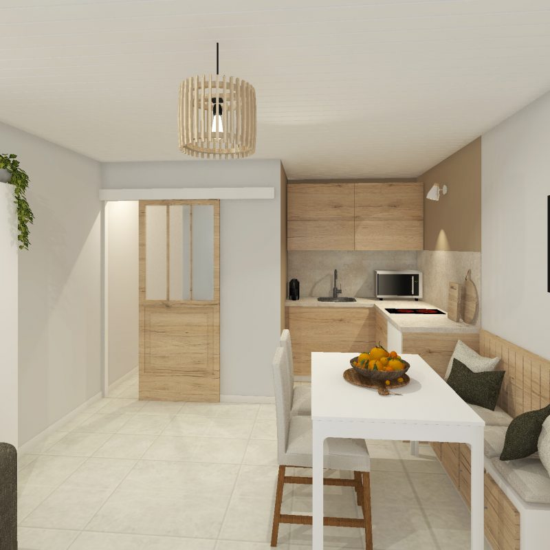 3D Espace cuisine / repas studio