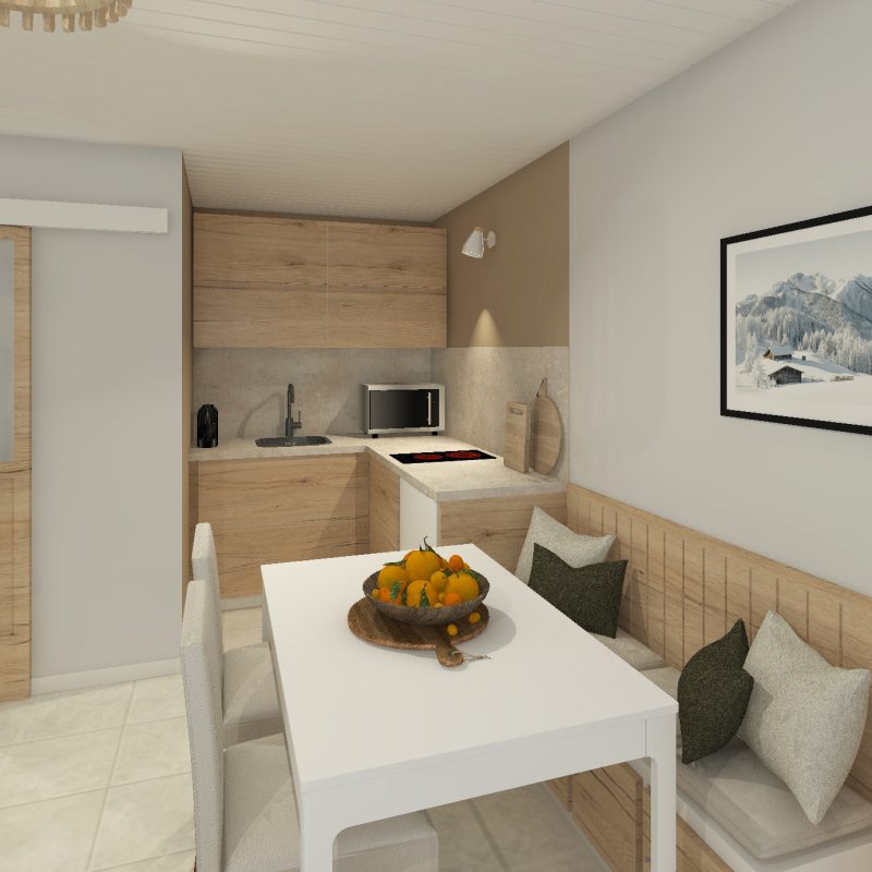 3D Espace cuisine / repas studio