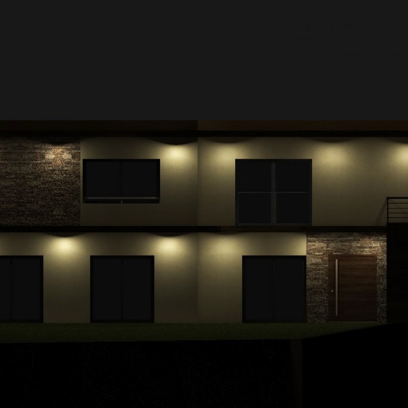 Elevation façade nuit